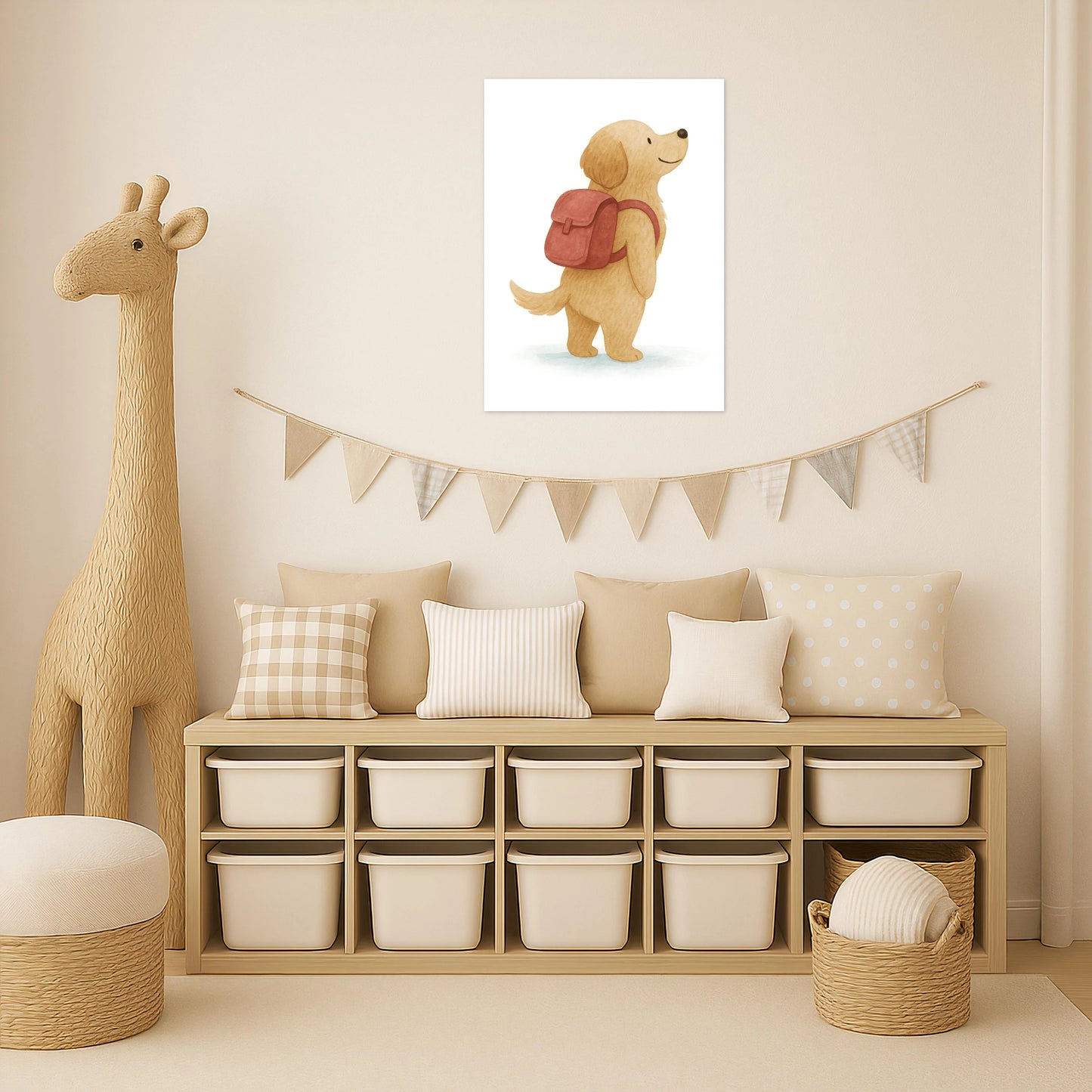 Hugo der Hund - Motiv: "Rucksack" Poster von tinylearner