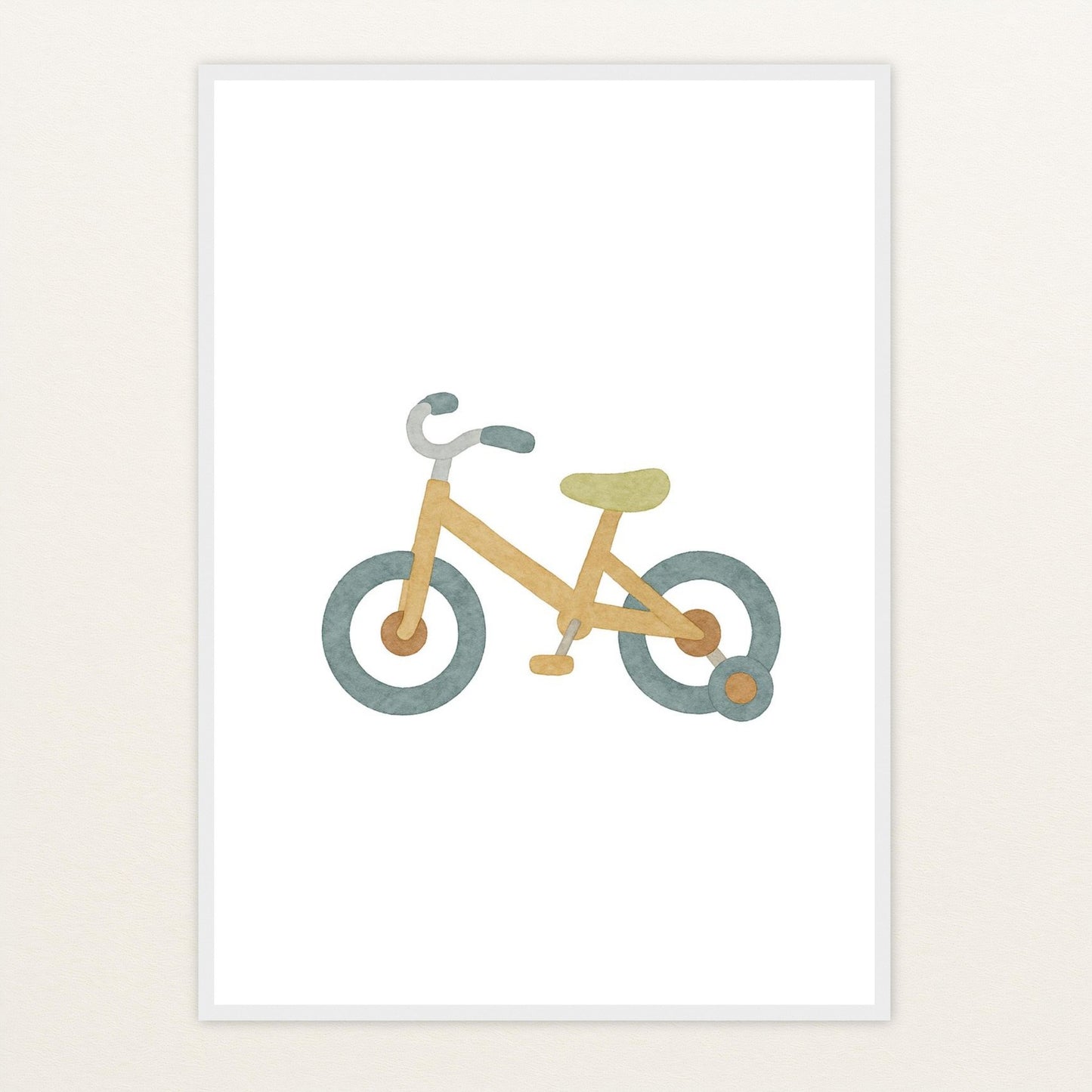 Fahrrad Poster mit Holzrahmen von tinylearner