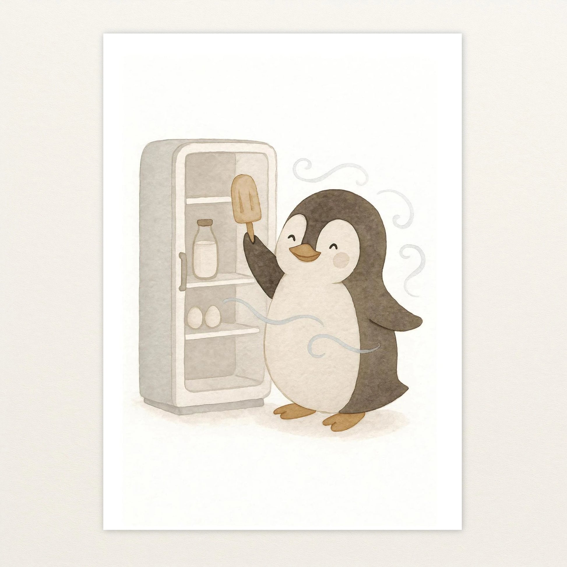 Pia der Pinguin - Motiv: "Eis" Poster von tinylearner
