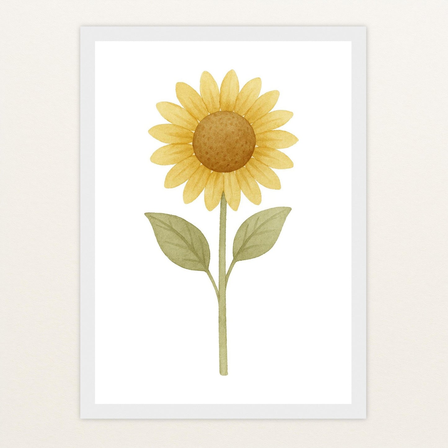 Sonnenblume Poster mit Holzrahmen von tinylearner