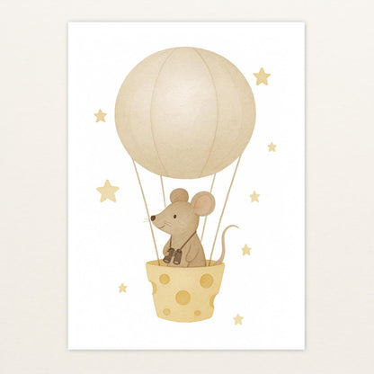 Mimi die Maus - Motiv: "Heißluftballon" Poster von tinylearner