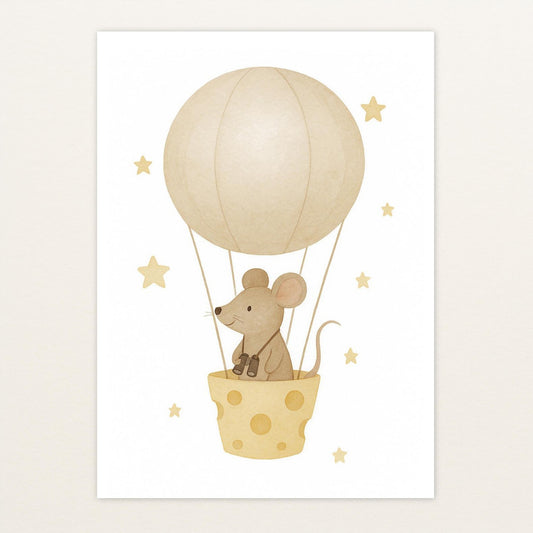 Mimi die Maus - Motiv: "Heißluftballon" Poster von tinylearner