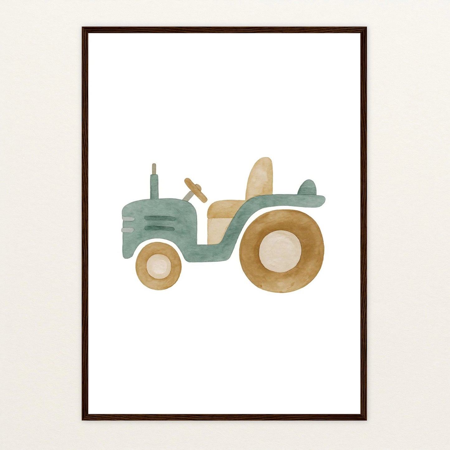 Traktor Poster mit Holzrahmen von tinylearner