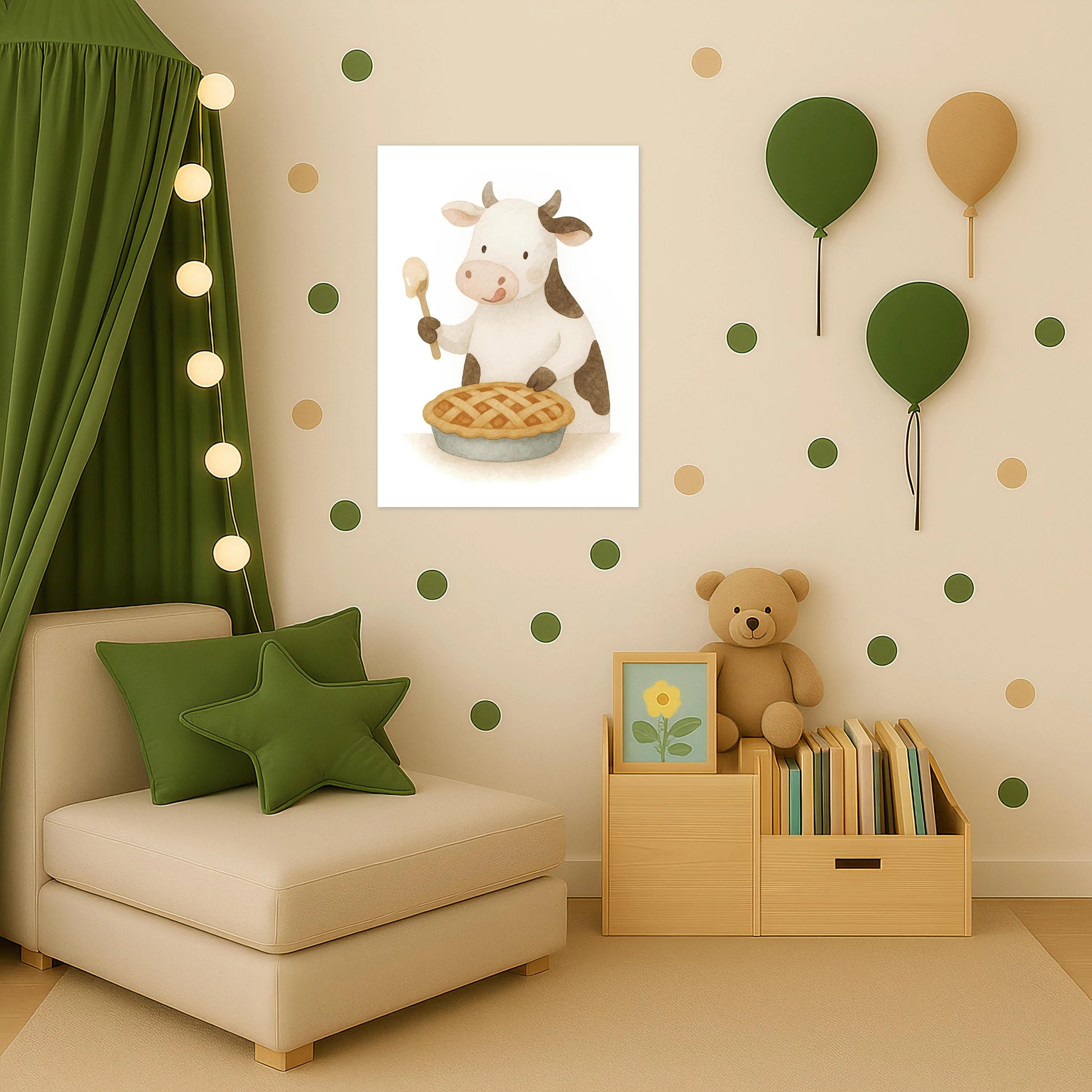 Klara die Kuh - Motiv: "Kuchen" Poster von tinylearner