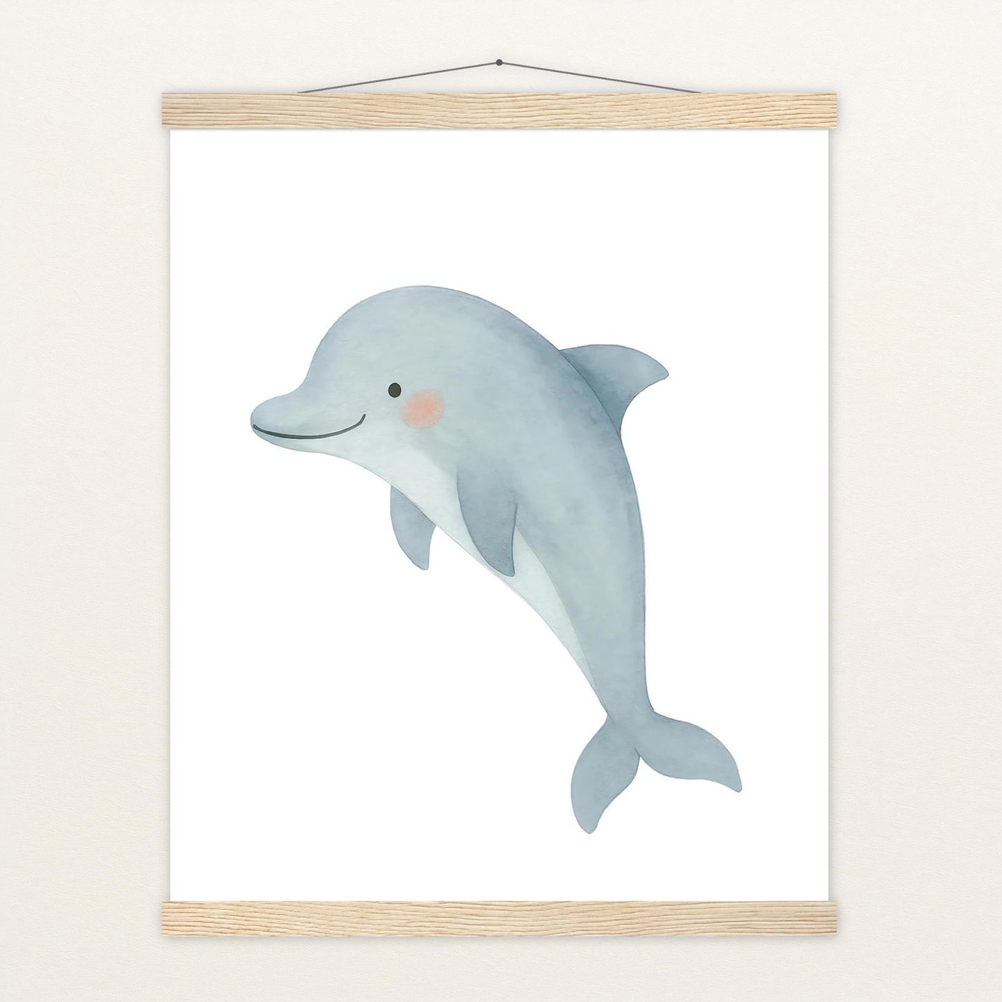 Dora der Delfin Poster mit Leisten von tinylearner