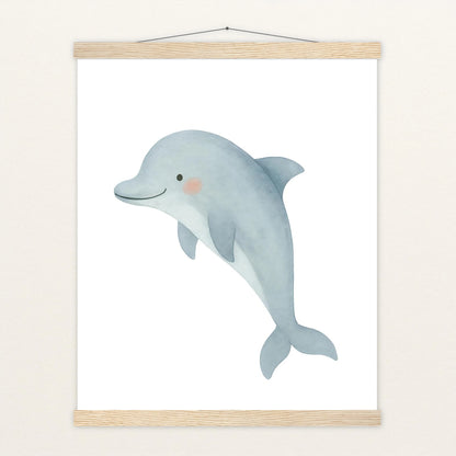 Dora der Delfin Poster mit Leisten von tinylearner