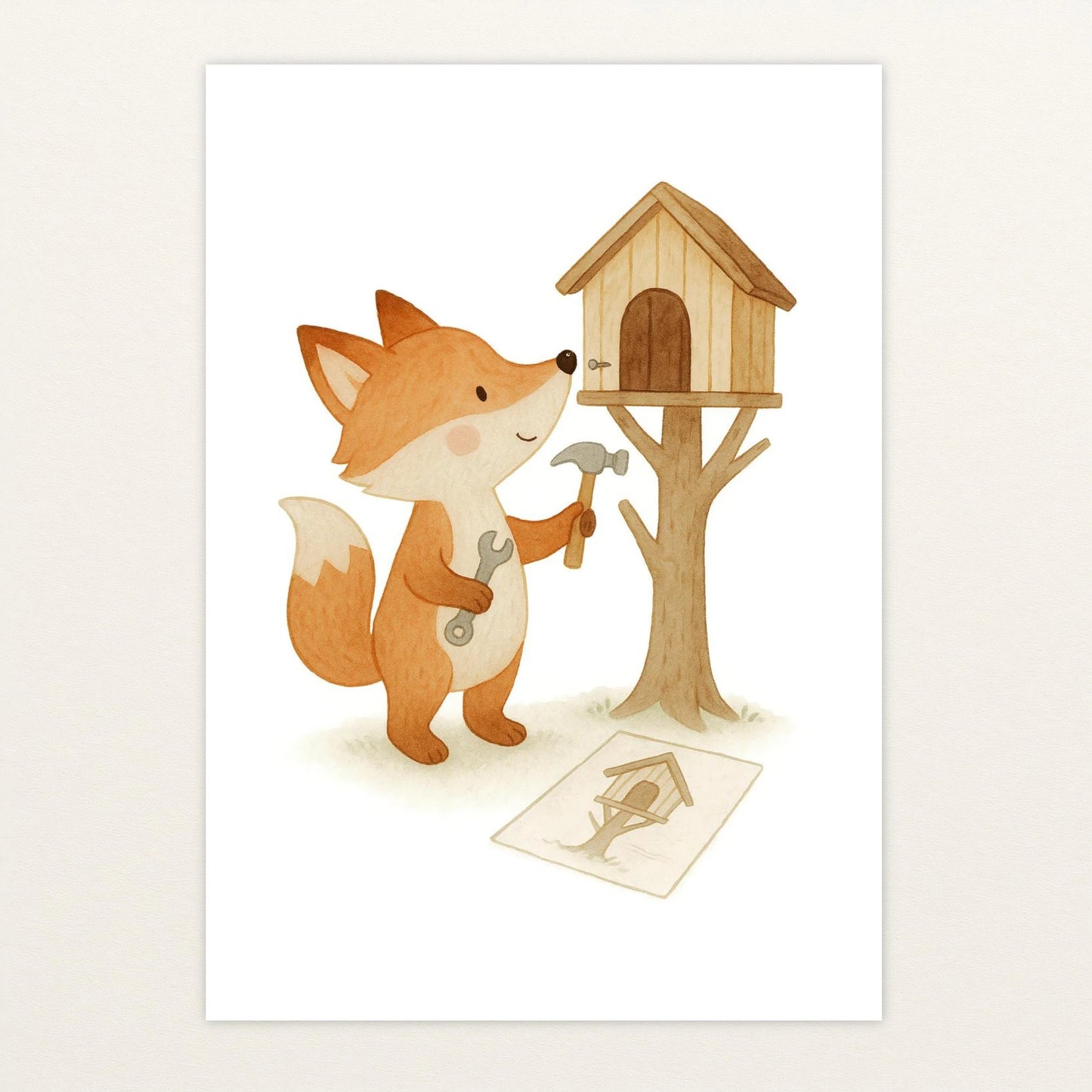 Finnegan der Fuchs - Motiv: "Baumhaus" Poster von tinylearner