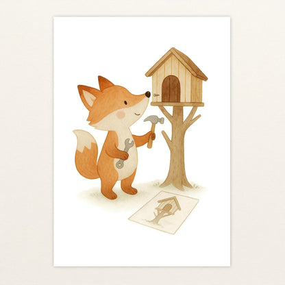 Finnegan der Fuchs - Motiv: "Baumhaus" Poster von tinylearner