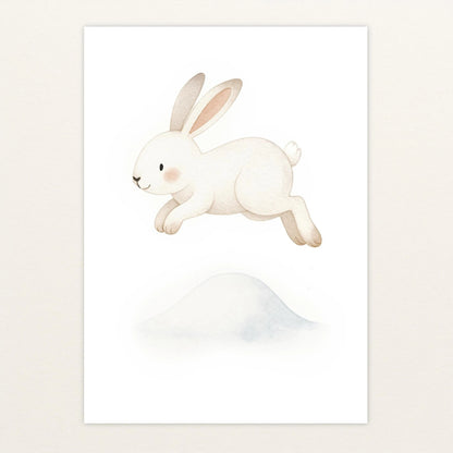 Sina der Schneehase - Motiv: "Schneehügel" Poster von tinylearner