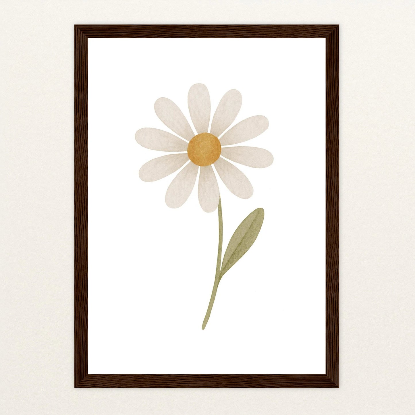 Gänseblümchen Poster mit Holzrahmen von tinylearner