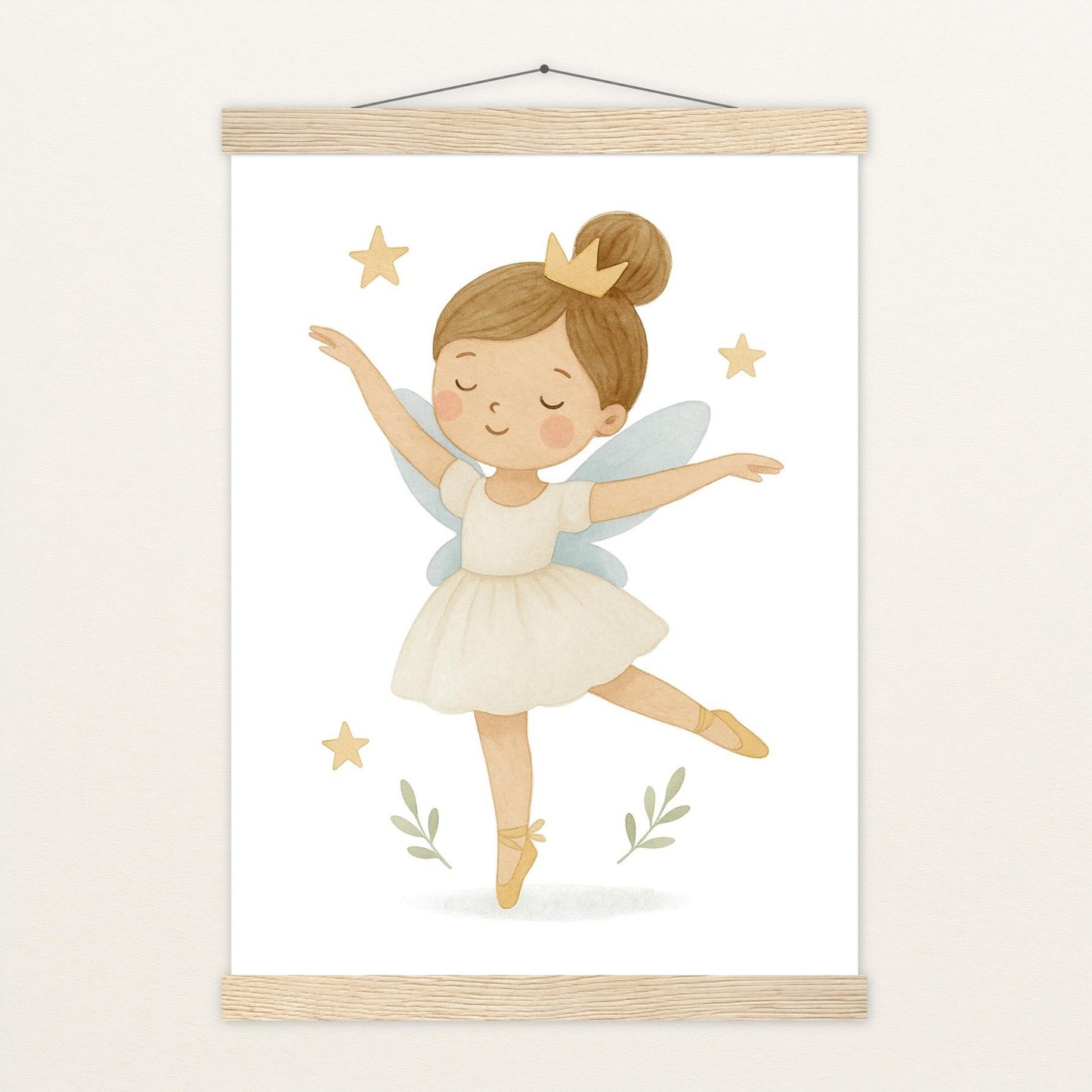 Fina die Fee - Motiv: "Ballett" Poster mit Leisten von tinylearner