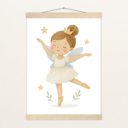 Fina die Fee - Motiv: "Ballett" Poster mit Leisten von tinylearner