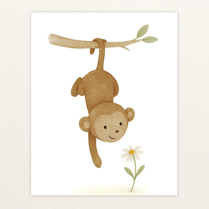 Aki der Affe - Motiv: "Gänseblümchen" Poster von tinylearner
