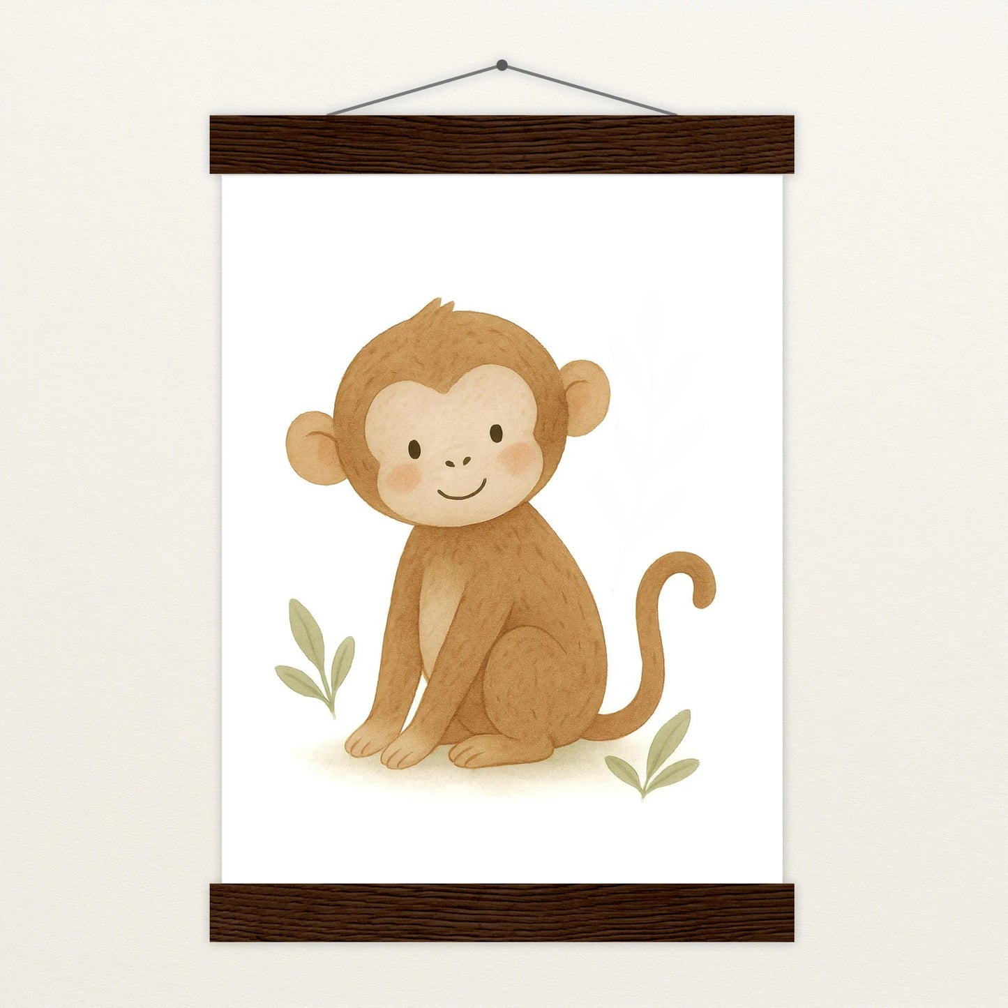 Aki der Affe Poster mit Leisten von tinylearner
