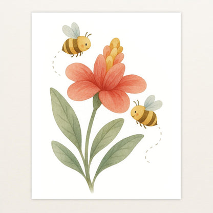 Bibi die Biene - Motiv: "Blume" Poster von tinylearner