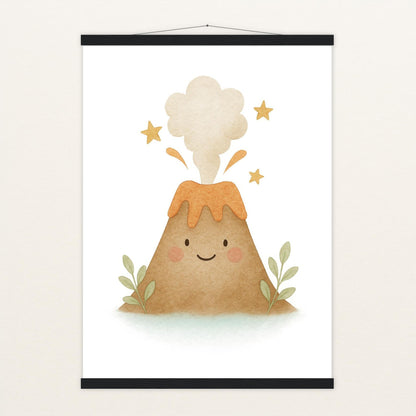 Vulkan Poster mit Leisten von tinylearner