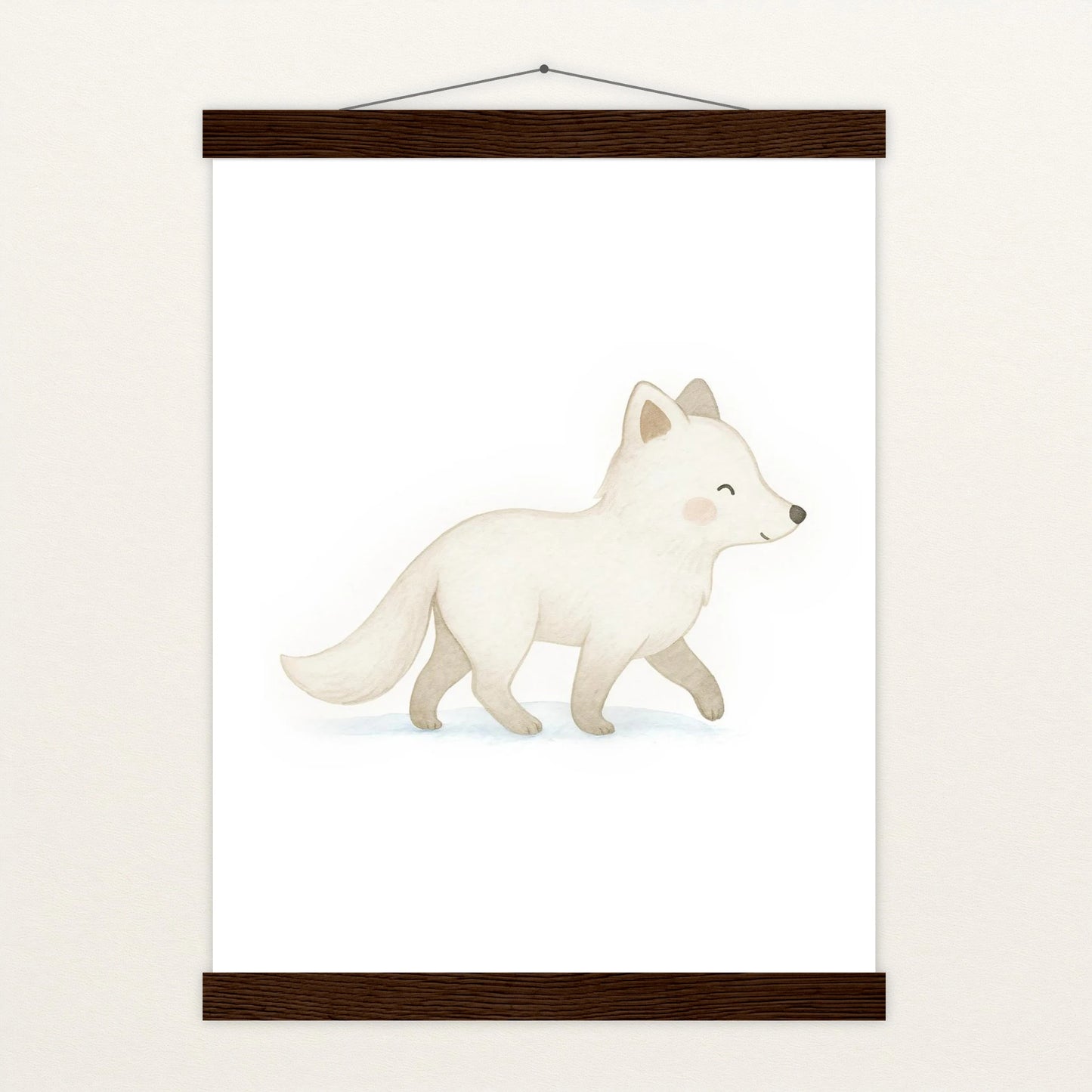 Pino der Polarfuchs Poster mit Leisten von tinylearner