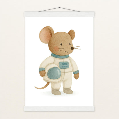 Mimi die Maus - Motiv: "Astronaut" Poster mit Leisten von tinylearner