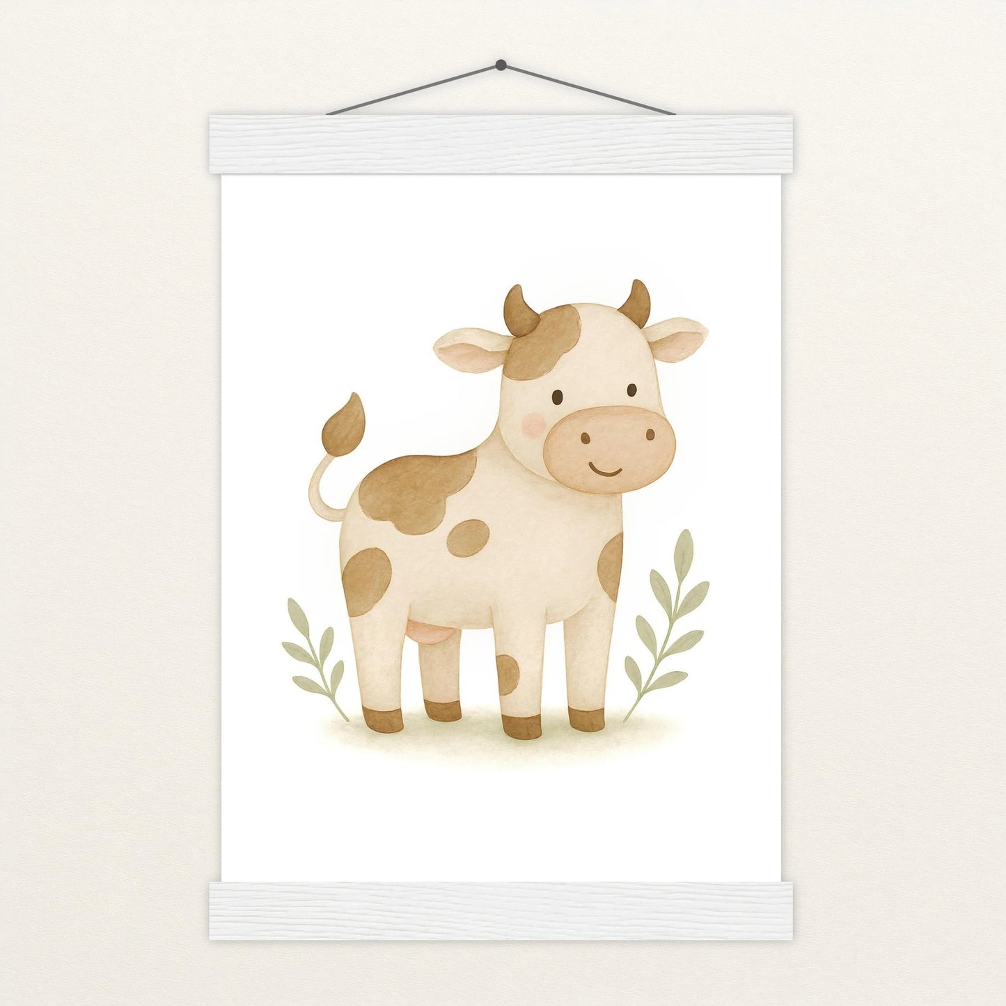 Klara die Kuh Poster mit Leisten von tinylearner