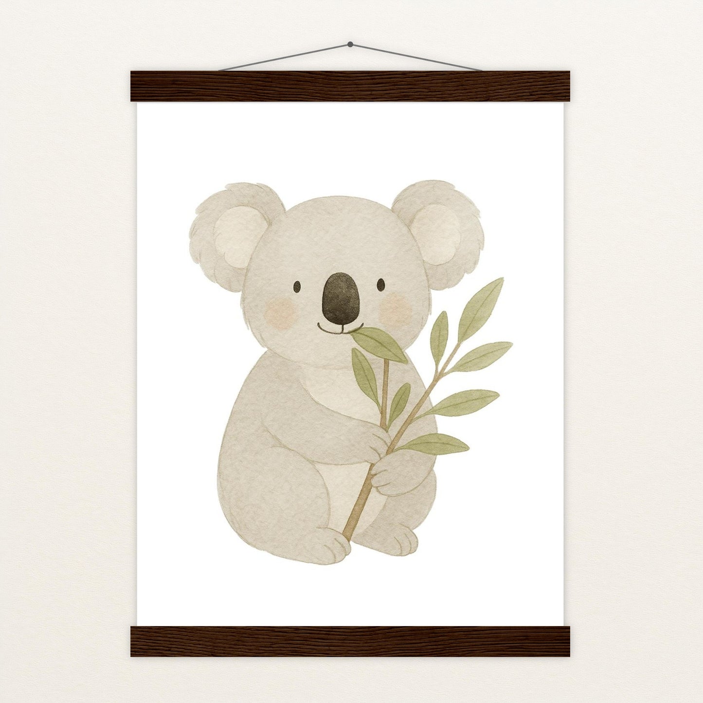Kori der Koala - Motiv: "Eukalyptus" Poster mit Leisten von tinylearner