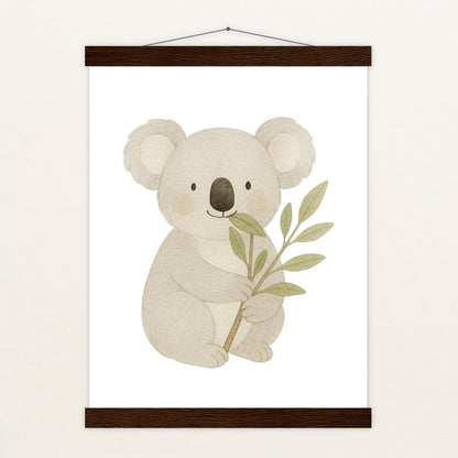 Kori der Koala - Motiv: "Eukalyptus" Poster mit Leisten von tinylearner