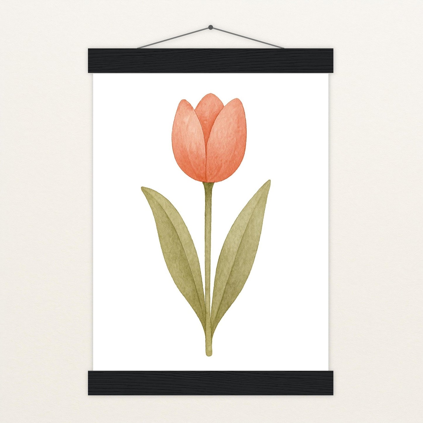 Tulpe Poster mit Leisten von tinylearner