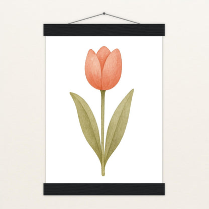 Tulpe Poster mit Leisten von tinylearner