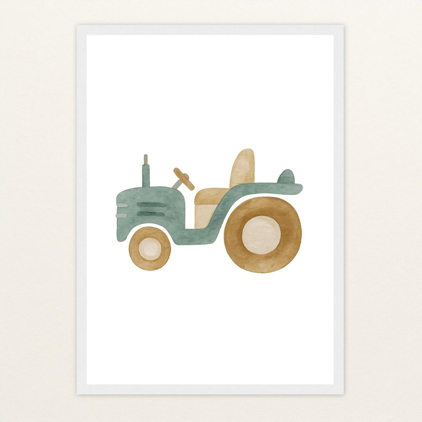 Traktor Poster mit Holzrahmen von tinylearner