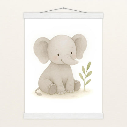 Emil der Elefant Poster mit Leisten von tinylearner