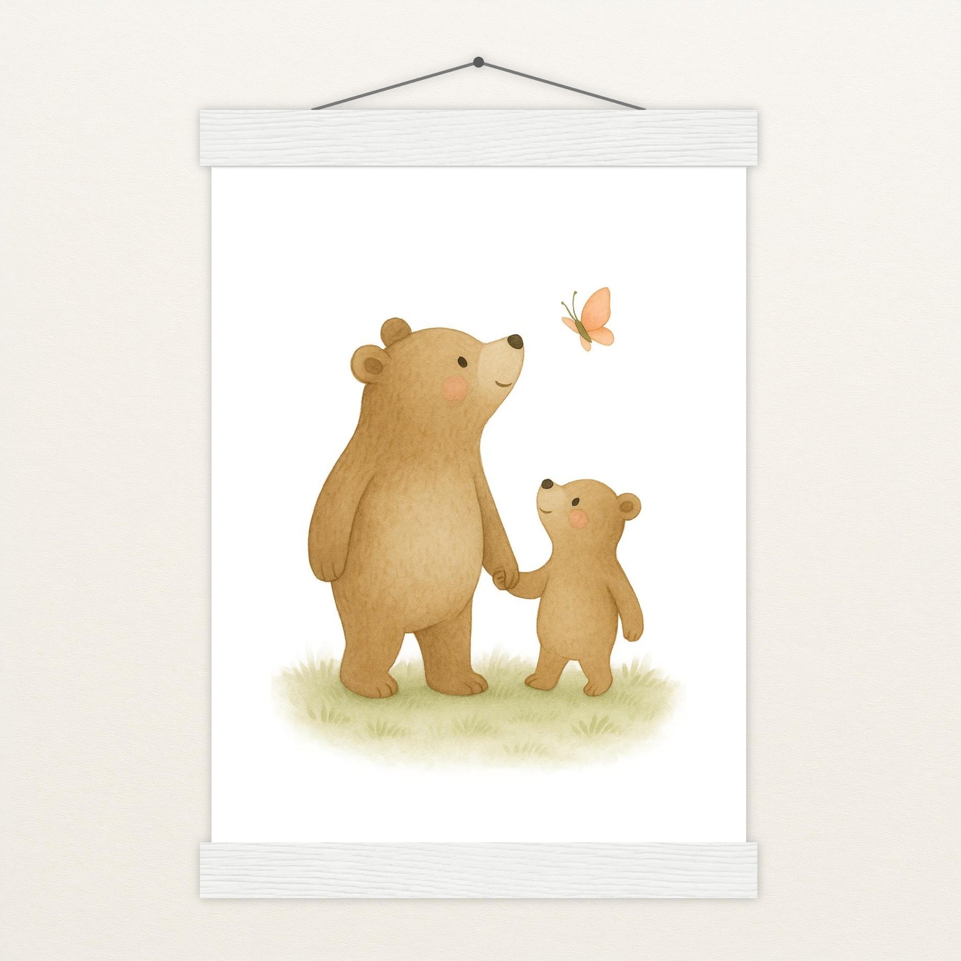 Balu der Bär - Motiv: "Schmetterling" Poster mit Leisten von tinylearner