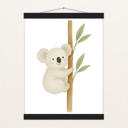 Kori der Koala Poster mit Leisten von tinylearner