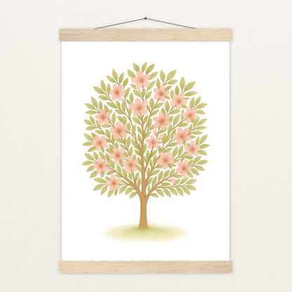 Kirschbaum Poster mit Leisten von tinylearner