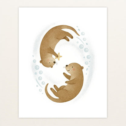 Otti der Otter - Motiv: "Stern" Poster von tinylearner