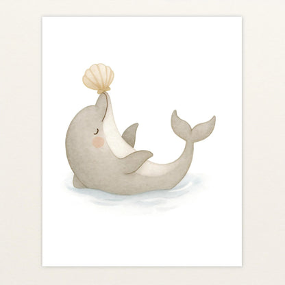 Dora der Delfin - Motiv: "Muschel" Poster von tinylearner