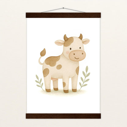 Klara die Kuh Poster mit Leisten von tinylearner