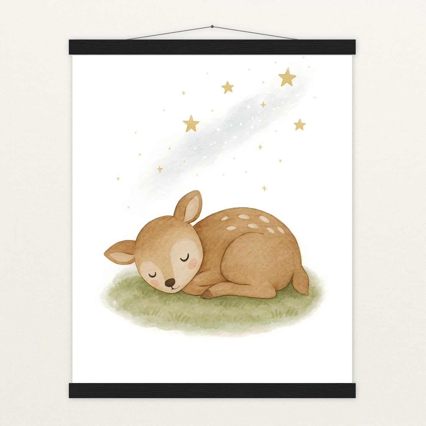 Ria das Reh - Motiv: "Schlafend" Poster mit Leisten von tinylearner