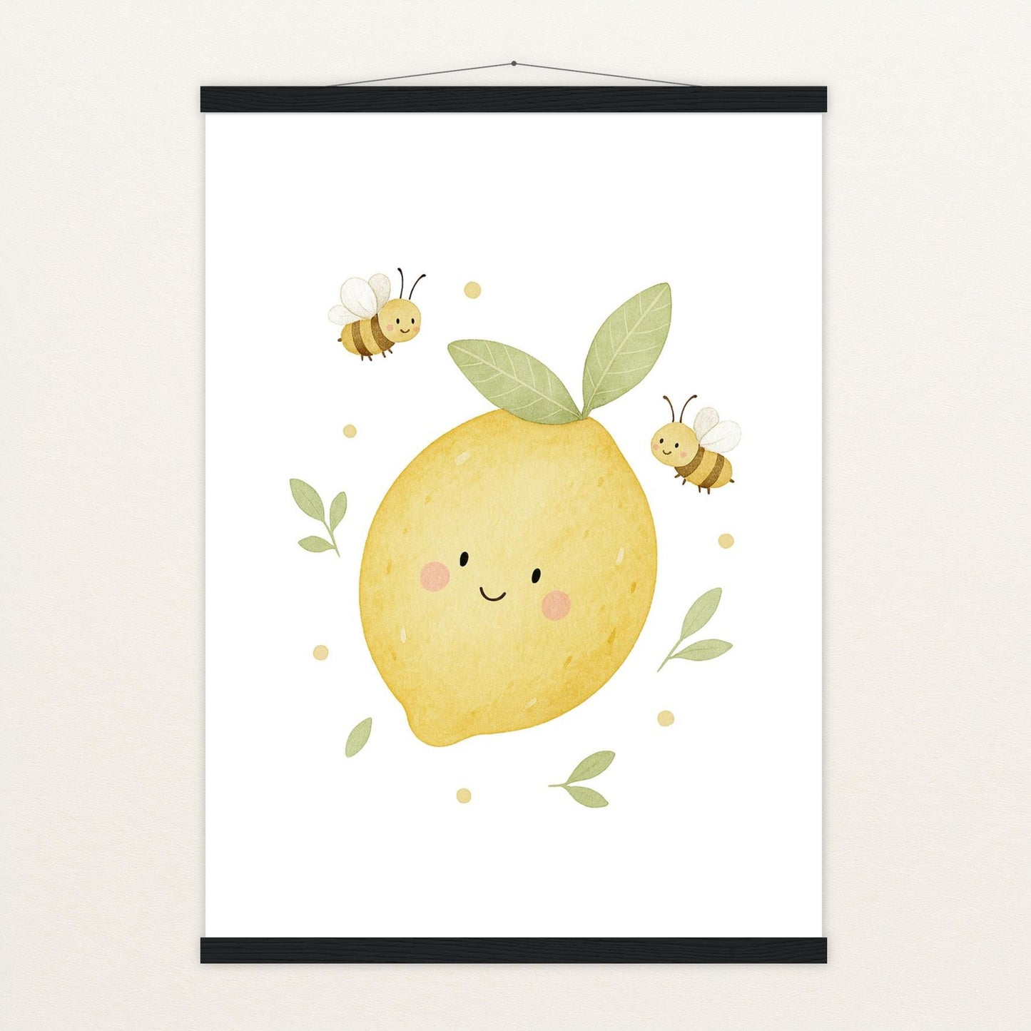 Obst: Zitrone Poster mit Leisten von tinylearner