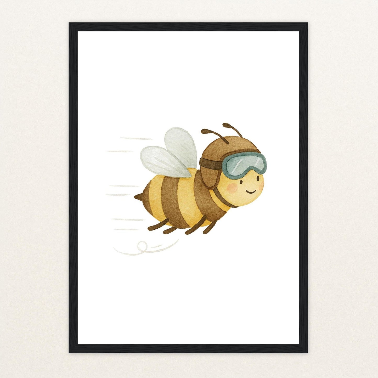 Bibi die Biene Poster mit Holzrahmen von tinylearner