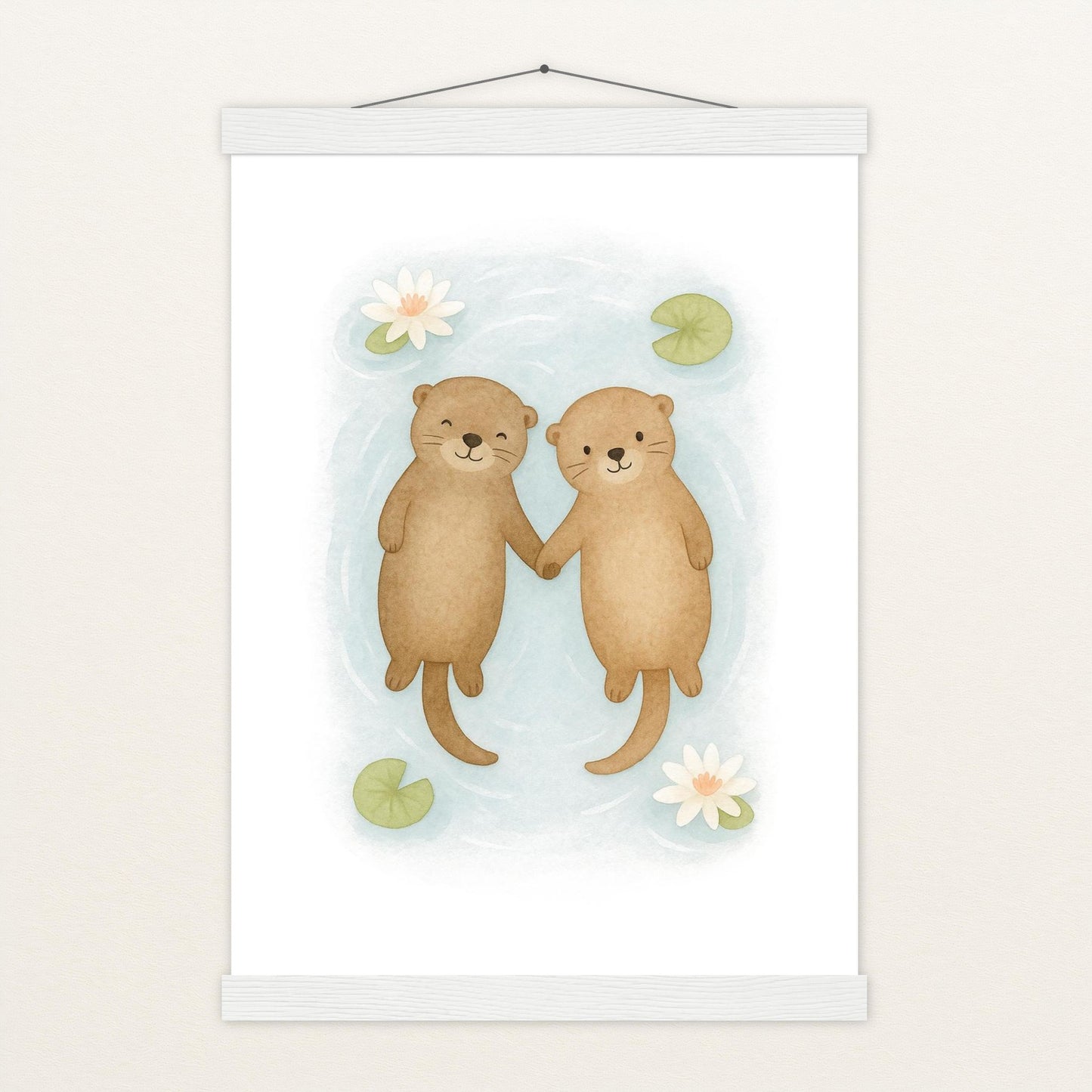 Otti der Otter Poster mit Leisten von tinylearner