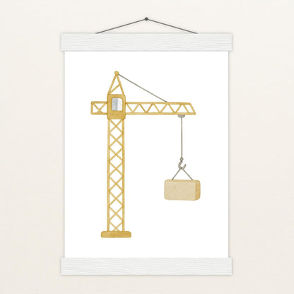 Kran Poster mit Leisten von tinylearner