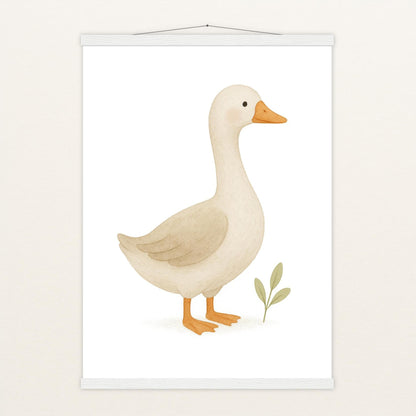 Gusi die Gans Poster mit Leisten von tinylearner
