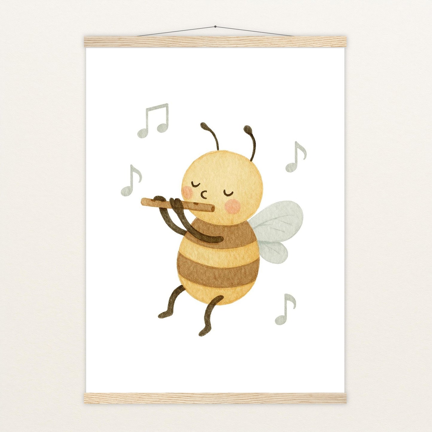 Bibi die Biene - Motiv: "Flöte" Poster mit Leisten von tinylearner