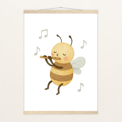 Bibi die Biene - Motiv: "Flöte" Poster mit Leisten von tinylearner
