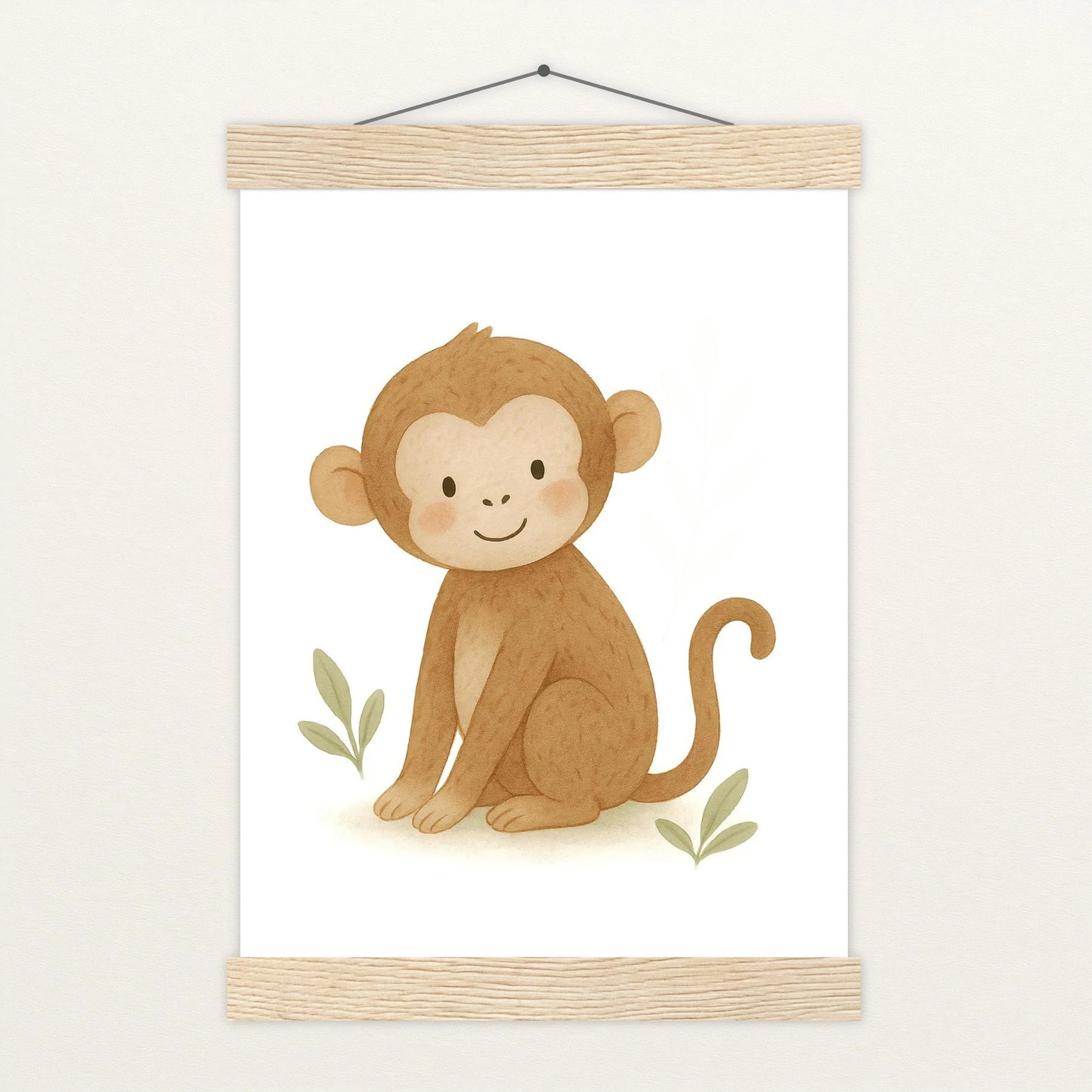 Aki der Affe Poster mit Leisten von tinylearner