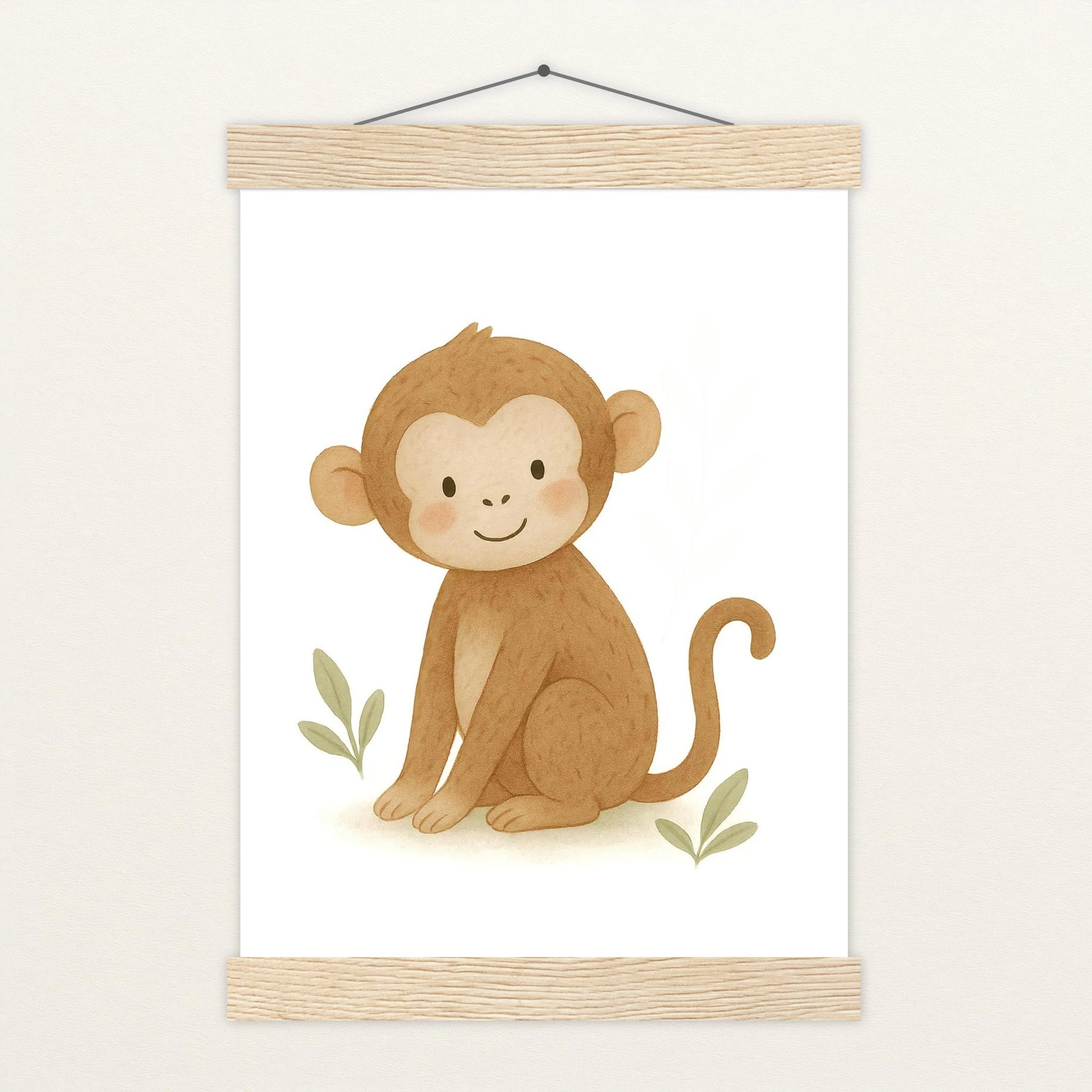 Aki der Affe Poster mit Leisten von tinylearner