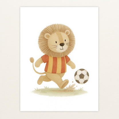 Leo der Löwe - Motiv: "Fußball" Poster von tinylearner