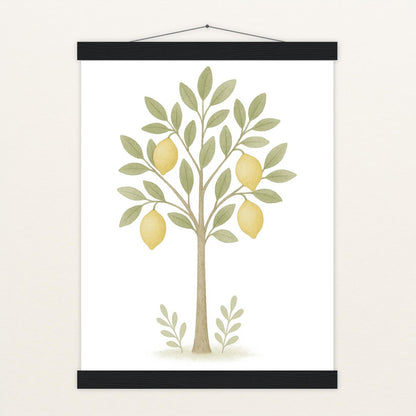 Zitronenbaum Poster mit Leisten von tinylearner