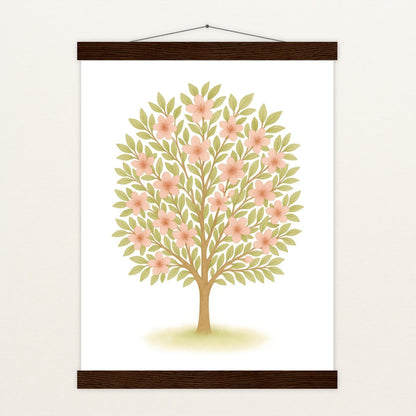 Kirschbaum Poster mit Leisten von tinylearner