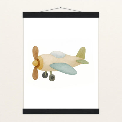 Propellerflugzeug Poster mit Leisten von tinylearner