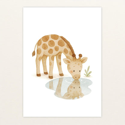 Greta die Giraffe - Motiv: "Trinken" Poster von tinylearner